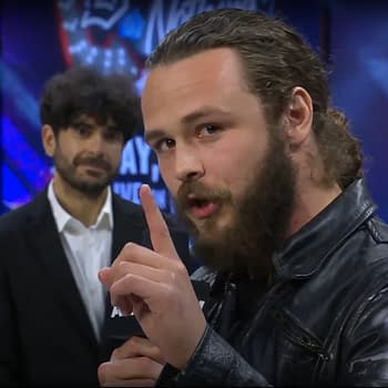 Jack Perry talks with Tony Khan on AEW Dynamite before attacking him.